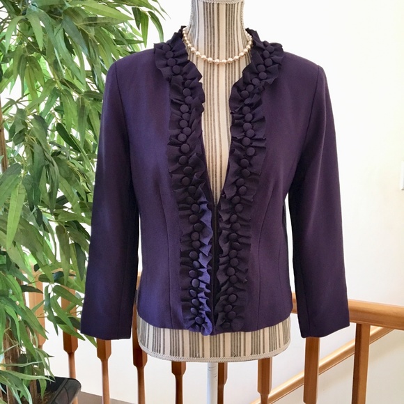 Coldwater Creek Jackets & Blazers - Coldwater Creek Ruffle Blazer Size 4